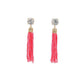 Tassel Collection - Flamingo Pink Beaded Earrings