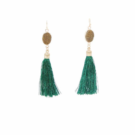 Fringe Collection - Jade Drop Earrings