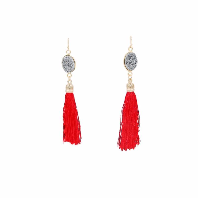 Fringe Collection - Candy Apple Drop Earrings
