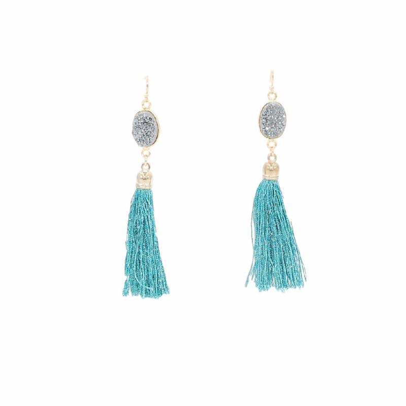 Fringe Collection - Azure Drop Earrings