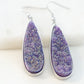 Druzy Collection - Silver Royal Quartz Drop Earrings