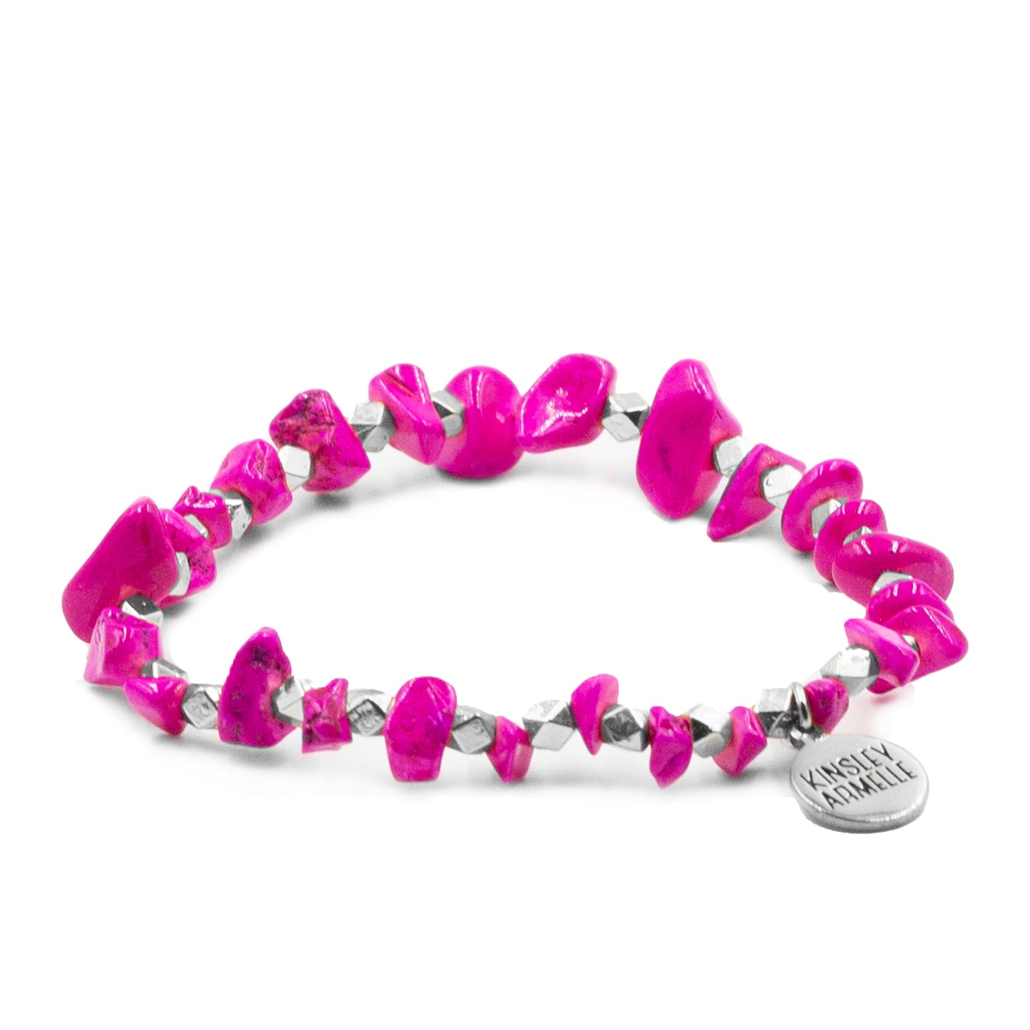 Farrah Collection - Silver Fuchsia Bracelet