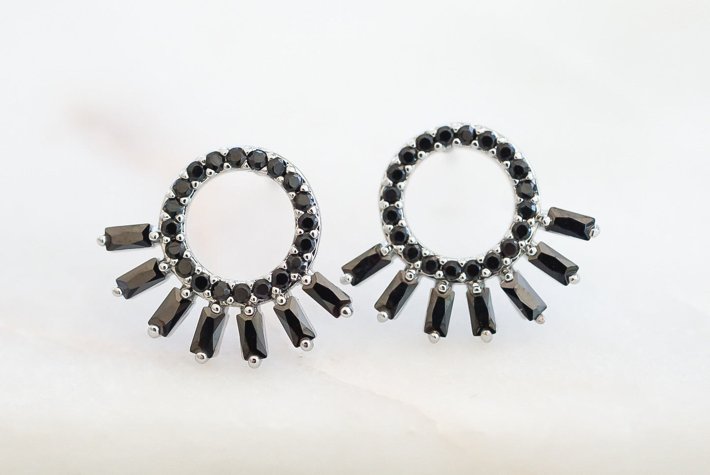 Finley Collection - Silver Raven Earrings