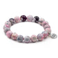 Gabrielle Collection - Silver Fuchsia Ash Bracelet