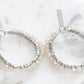 Glam Collection - Silver Khaki Earrings