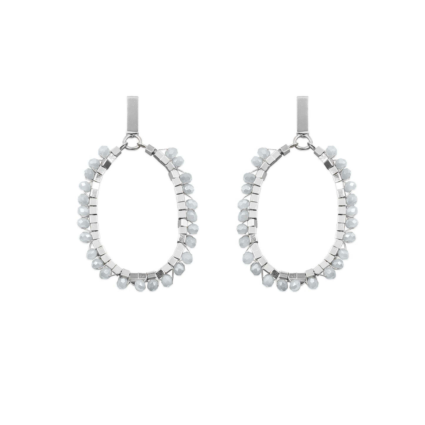Glam Collection - Silver Luster Earrings