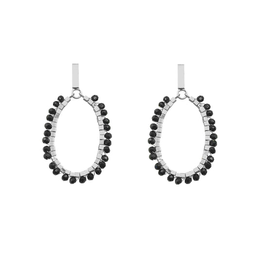 Glam Collection - Silver Raven Earrings
