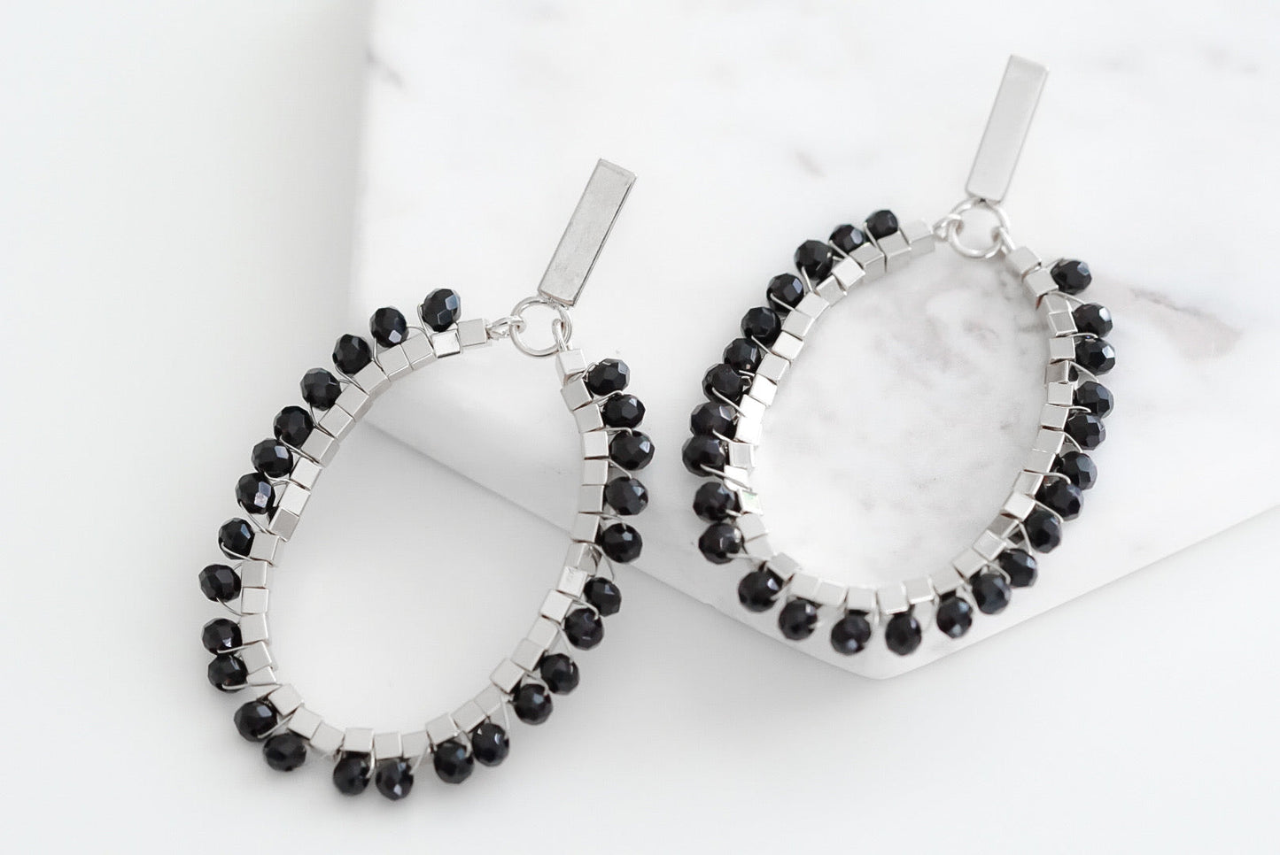 Glam Collection - Silver Raven Earrings