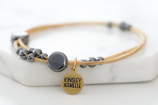 Goddess Collection - Black Flake Bracelet