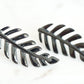 Goddess Collection - Black Laurel Leaf Stud Earrings