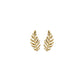 Goddess Collection - Dainty Laurel Leaf Stud Earrings