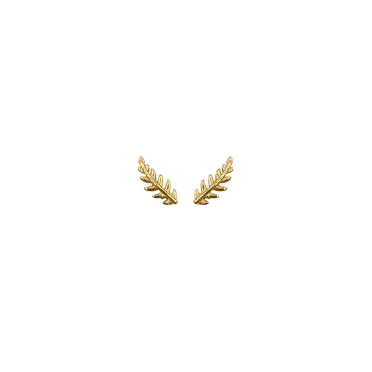 Goddess Collection - Petite Laurel Leaf Stud Earrings