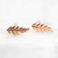 Goddess Collection - Rose Gold Petite Laurel Leaf Stud Earrings