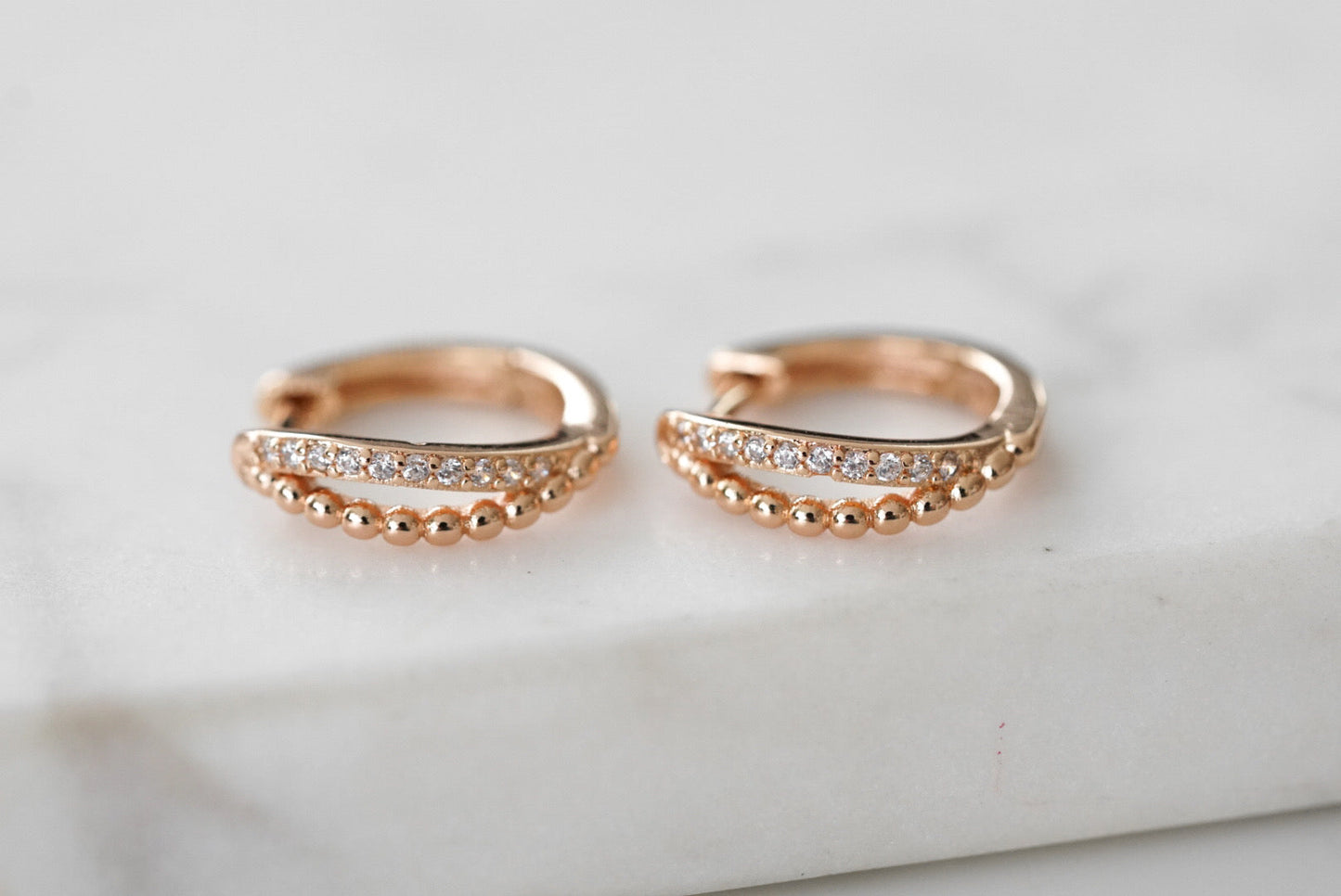 Goddess Collection - Rose Gold Elle Earrings
