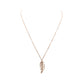 Goddess Collection - Rose Gold Laurel Leaf Drop Necklace