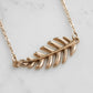 Goddess Collection - Rose Gold Laurel Leaf Necklace