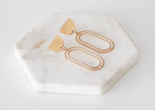 Goddess Collection - Rose Gold Olivia Earrings