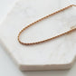 Goddess Collection - Rose Gold Ravel Necklace 1.5 MM