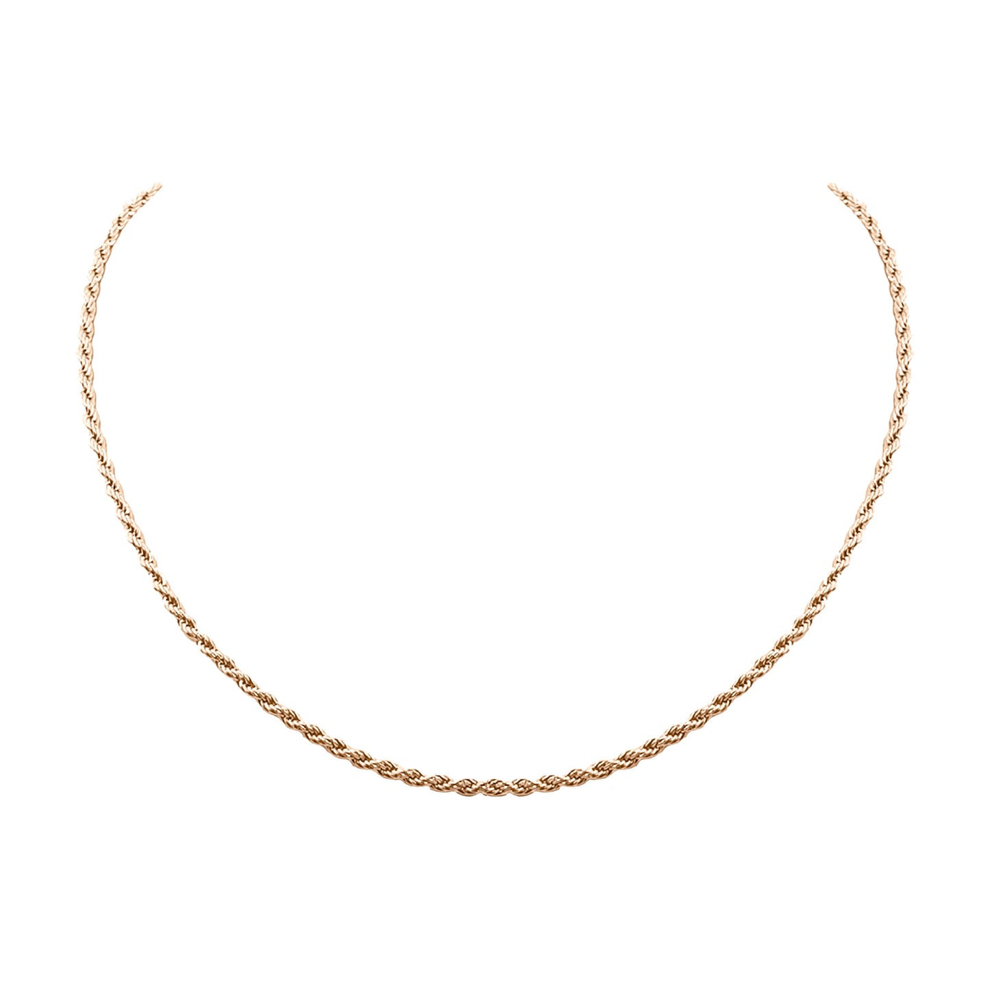 Goddess Collection - Rose Gold Ravel Necklace 2.5 MM