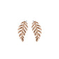 Goddess Collection - Rose Gold Laurel Leaf Stud Earrings