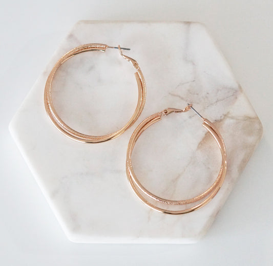 Goddess Collection - Rose Gold Sunniva Earrings 1.5