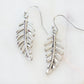 Goddess Collection - Silver Laurel Leaf Drop Earrings