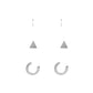 Goddess Collection - Silver Piper Earring Set