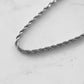 Goddess Collection - Silver Ravel Necklace 2.5 MM