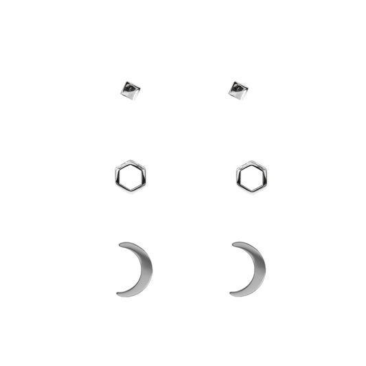Goddess Collection - Silver Rebel Earring Set