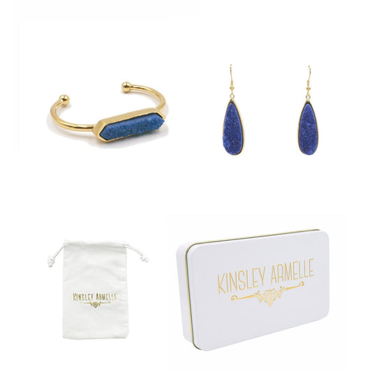 Gold Denim Quartz Gift Set