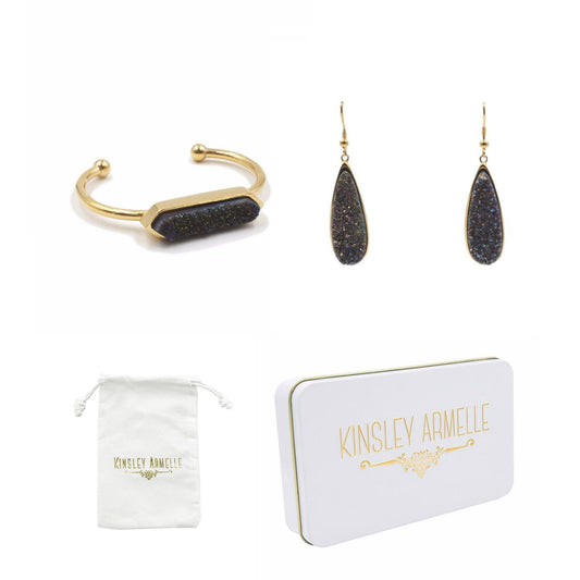Gold Raven Quartz Gift Set