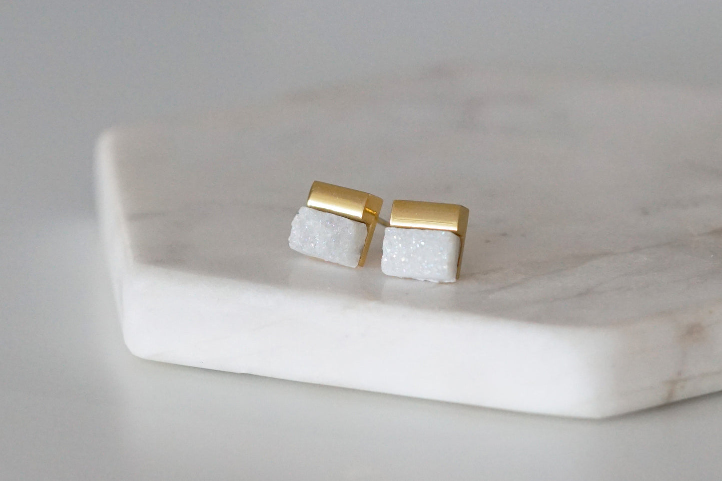 Gracie Collection - Pearl Quartz Stud Earrings