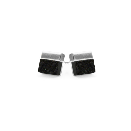 Gracie Collection - Silver Raven Quartz Stud Earrings