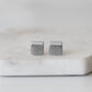 Gracie Collection - Silver Stormy Quartz Stud Earrings