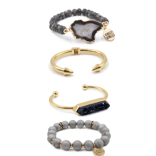 Graphite Bracelet Stack