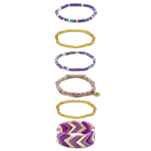 Herringbone Aster Bracelet Stack