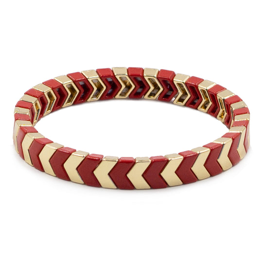 Herringbone Collection - Cherry Bracelet