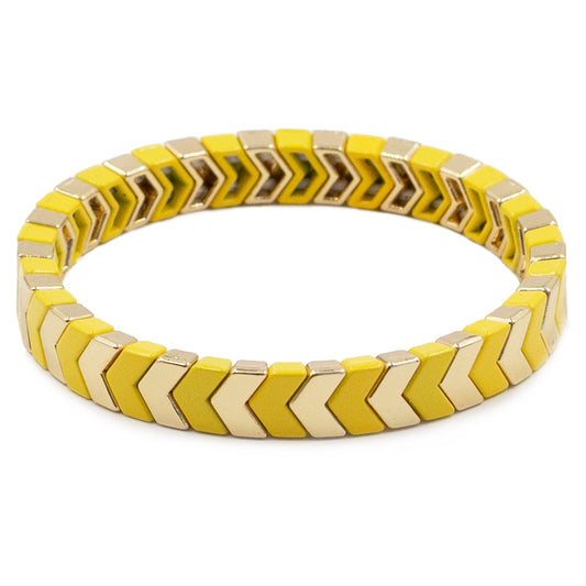Herringbone Collection - Mustard Bracelet