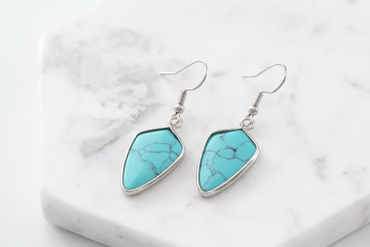 Ivy Collection - Silver Turquoise Earrings