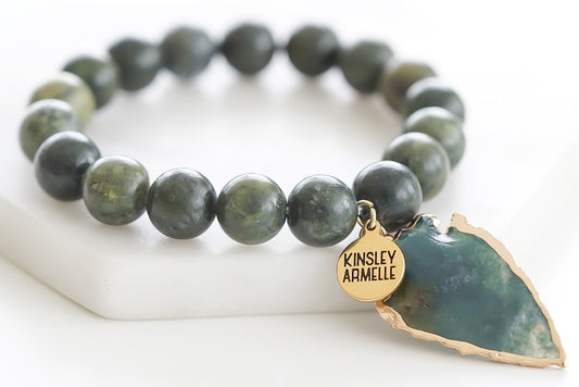 Jasper Collection - Moss Bracelet 10mm