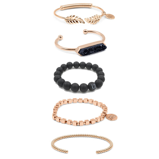 Rose Gold Kaia Bracelet Stack
