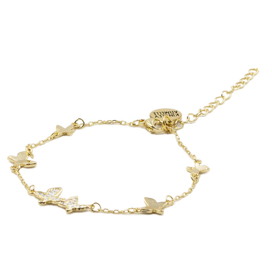 Kalysa Collection - Double Butterfly Bling Bracelet