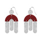Kissa Collection - Silver Maroon Earrings