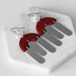 Kissa Collection - Silver Maroon Earrings