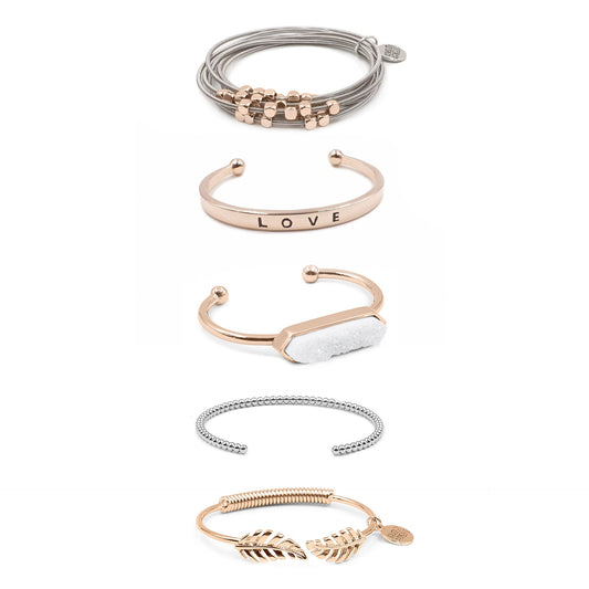 Rose Gold Lainey Bracelet Stack