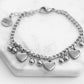 Love Collection - Silver Heart Charm Bracelet