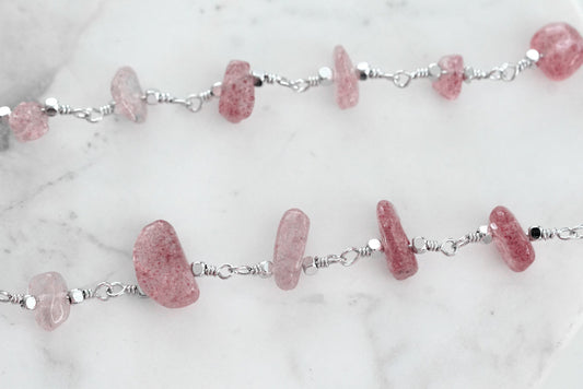 Luiza Collection - Silver Ruby Wrap Bracelet