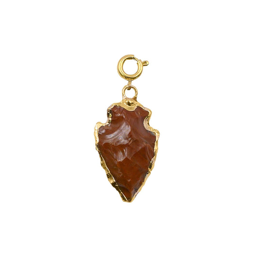 Maker Collection - Brown Arrowhead Charm