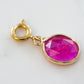 Maker Collection - Fuchsia Oval Charm