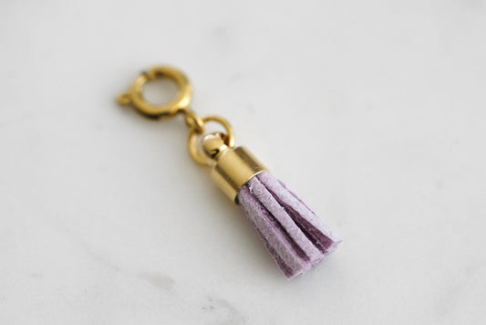 Maker Collection - Mauve Suede Tassel Charm